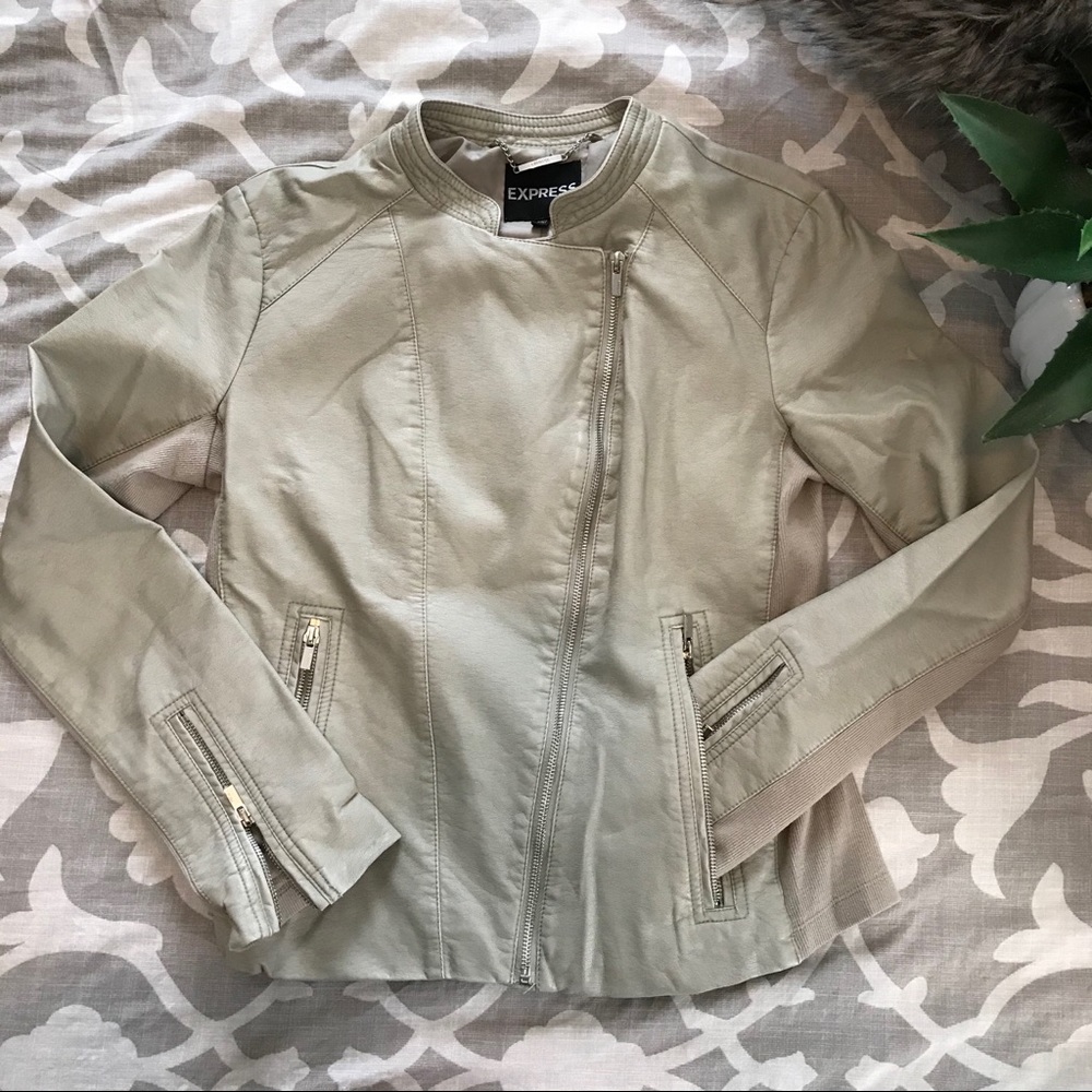 Express vegan Leather Moto Jacket
